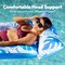 Inflatable Pool Floats Adults - Large Pool Float Tanning Raft with Headrest, Keep Cool Above Water Swimming Pool Floaties Beach Lake Party Supplies